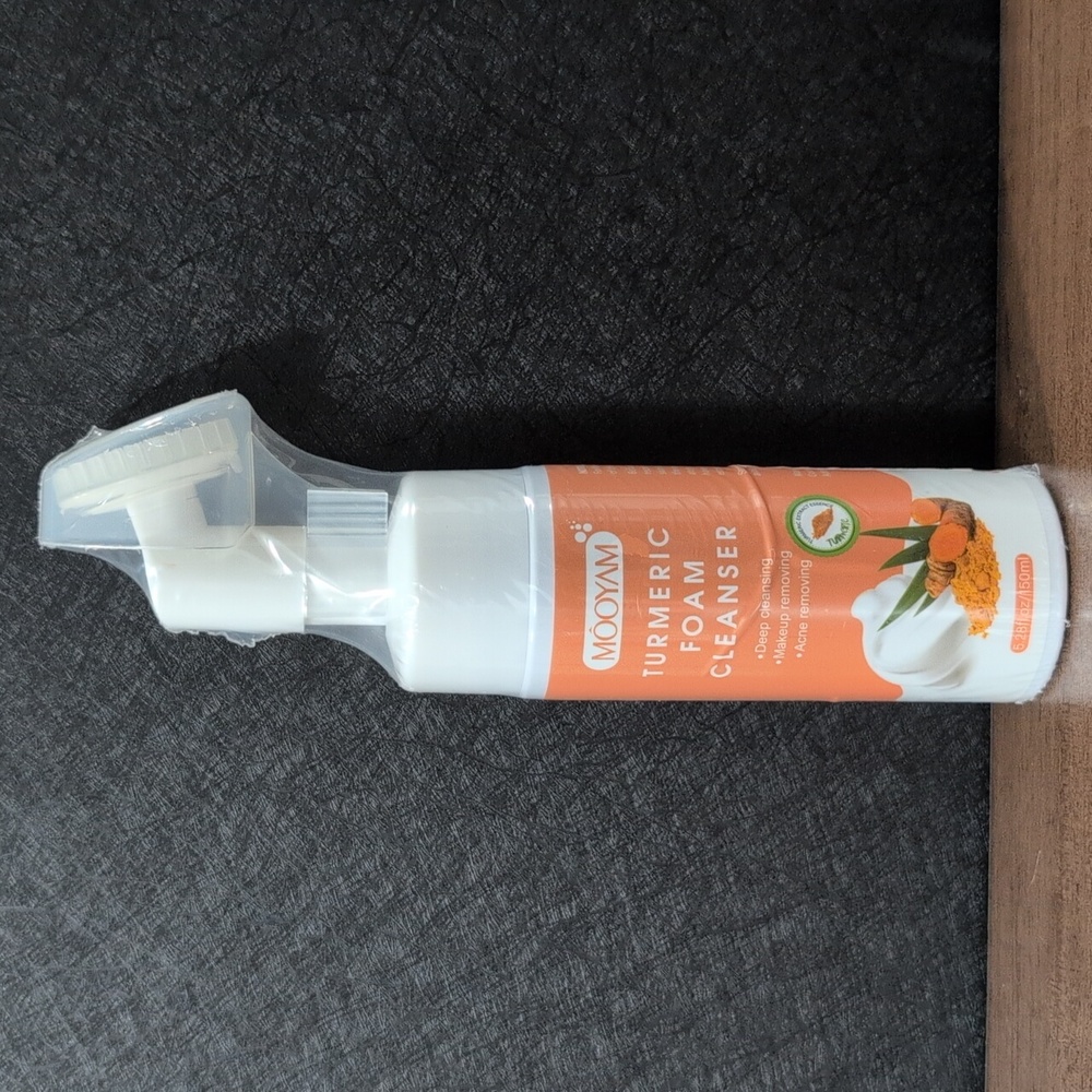 Mooyam Turmeric Foaming Facial Cleanser With Brush Attachment 5.28oz
